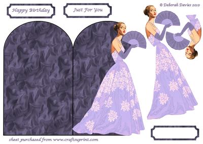 Lilac Evening Shaped Card