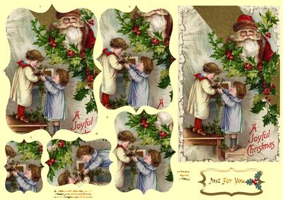 Vintage Christmas Scene