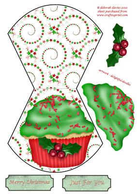 Christmas Cupcake Wobble Card