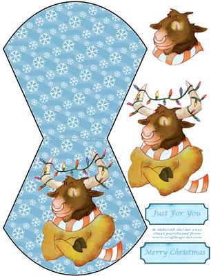 Christmas Deer Wobble Card