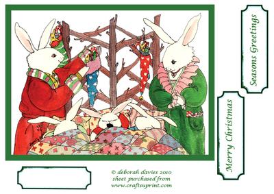 Large Topper Bunny Christmas
