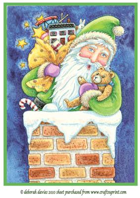 Large Green Santa Topper