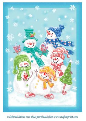 Large Christmas Snowmen Topper
