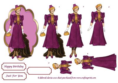 40s Lady in Plum