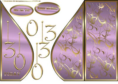 Lilac 30 Today Teardrop Card