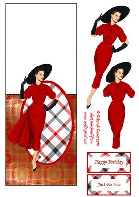 Elegant Lady in Red on Over the Edge