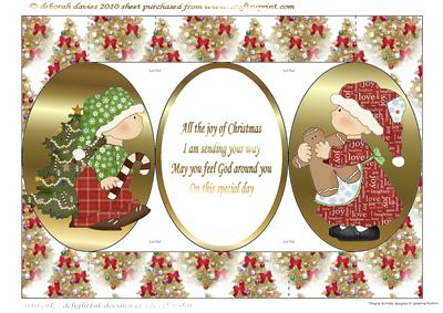 Christmas Kids Tri-shutter Card