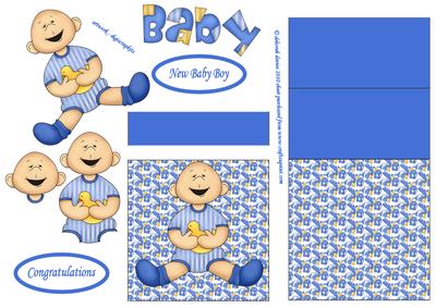 New Baby Boy Easel Card