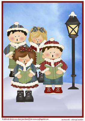 Christmas Carolers Large Topper