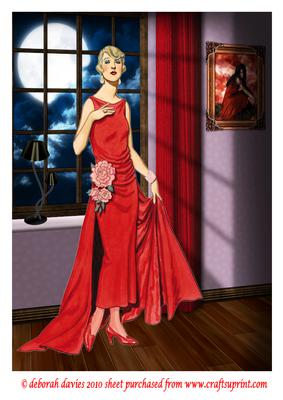 Red Deco Lady Topper