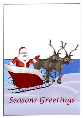 Santa & Reindeers Over the Edge