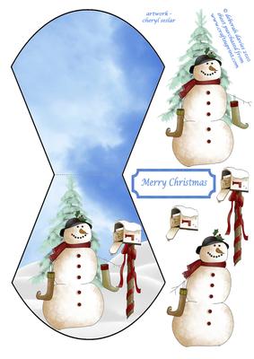 Happy Snowman Wobble Card