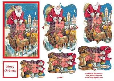 Vintage Santa on the Job