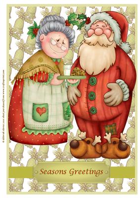 Mr & Mrs Claus Large Topper