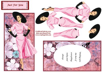 Elegant Lady in Pink Topper Set