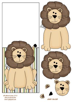 Leo Lion Over the Edge Card
