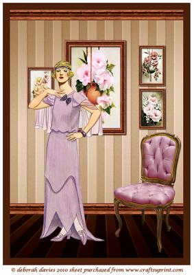 Deco Lady in the Parlour Large Topper
