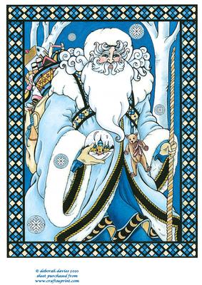 Christmas in Blue Large Topper