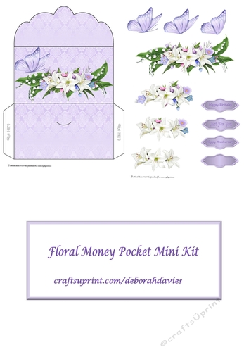 Floral Money Pocket Mini Kit