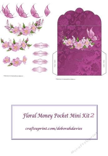 Floral Money Pocket Mini Kit 2