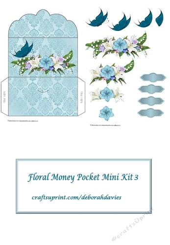 Floral Money Pocket Mini Kit 3