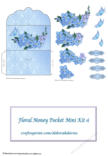 Floral Money Pocket Mini Kit 4