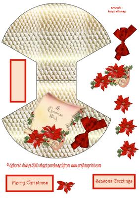 Chriistmas Scroll on a Rocker Card
