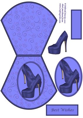 Blue Gotta Have Shoes Wobble Card