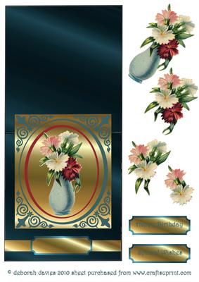 Vintage Flowers Over the Edge