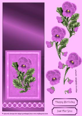 Lilac Pansy Over the Edge