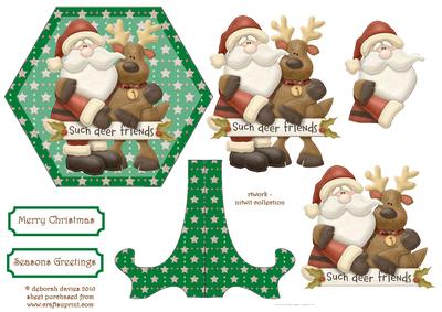 Deer Friends Step by Step Plate Card