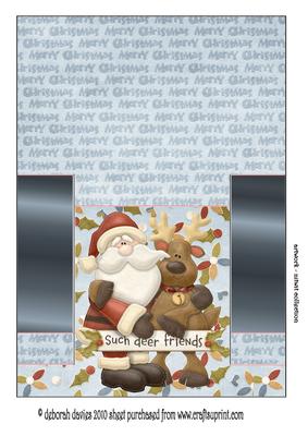 Deer Friends Stagger Fold Card