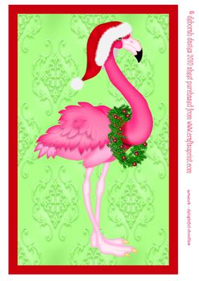 Christmas Flamingo