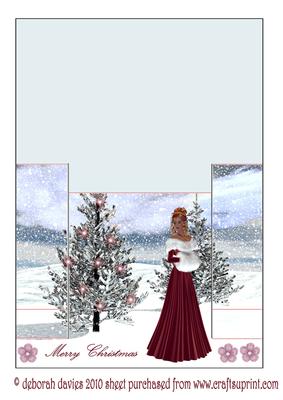 Sparkling Lady on Staggerfold Card