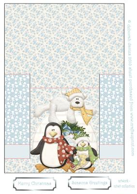 Polar Bear and Friends Stagger Card