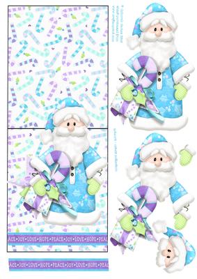 Blue Santa Over the Edge