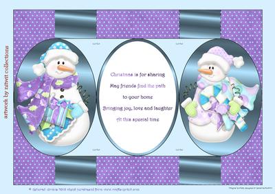 Snow Pals Tri-shutter Card
