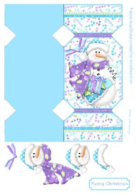 Cute Snowman Cracker Card