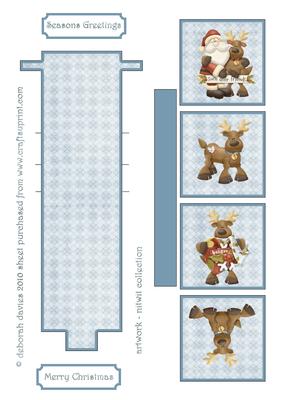 Santa & Friends Waterfall Card