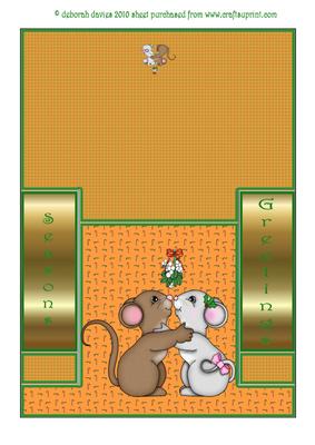 Christmouse Love Staggerfold Card