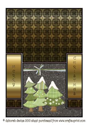 Triple Trees Staggerfold Card