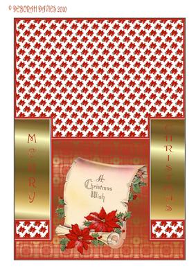 Poinsettia Staggerfold Card