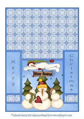 Snow Family Staggerfold Card