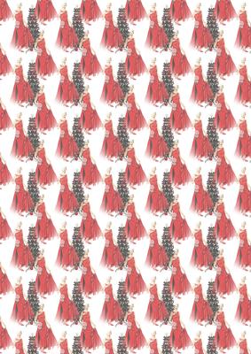Deco Christmas Lady Vellum