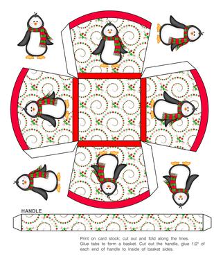 Penguin Christmas Gift Basket