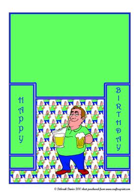 Beer Man Staggerfold Card