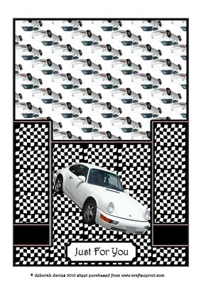 Sports Car Staggerfold Card
