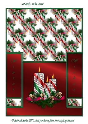 Red & Green Candle Staggerfold