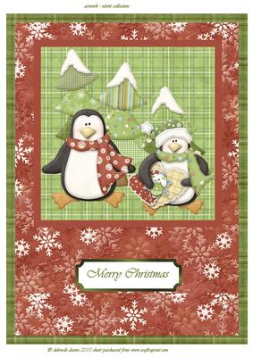 Mr & Mrs Penguin Large Topper