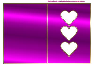 Mauve Heart Aperture Card